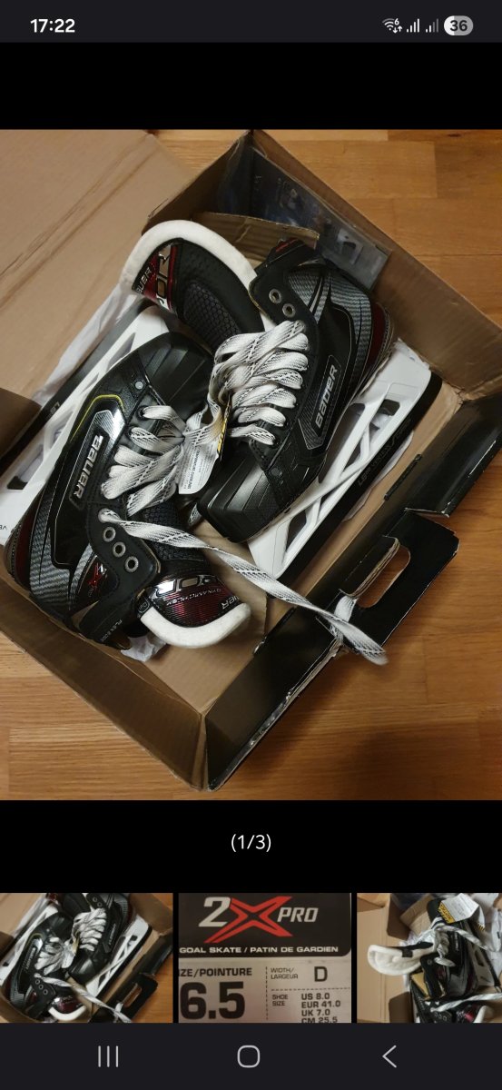 Målvaktsskridskor 6.5 D *Nya*